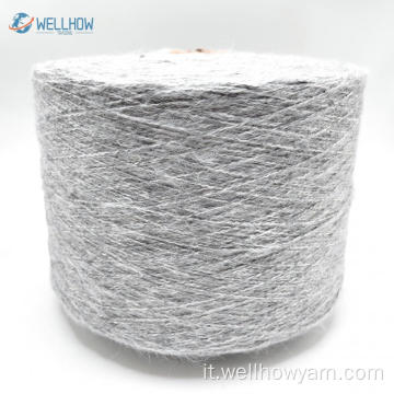 1/6nm 6%lana 15%nylon 27%acrilico 50%poliestere 2%filato spandex lana alpaca come filato